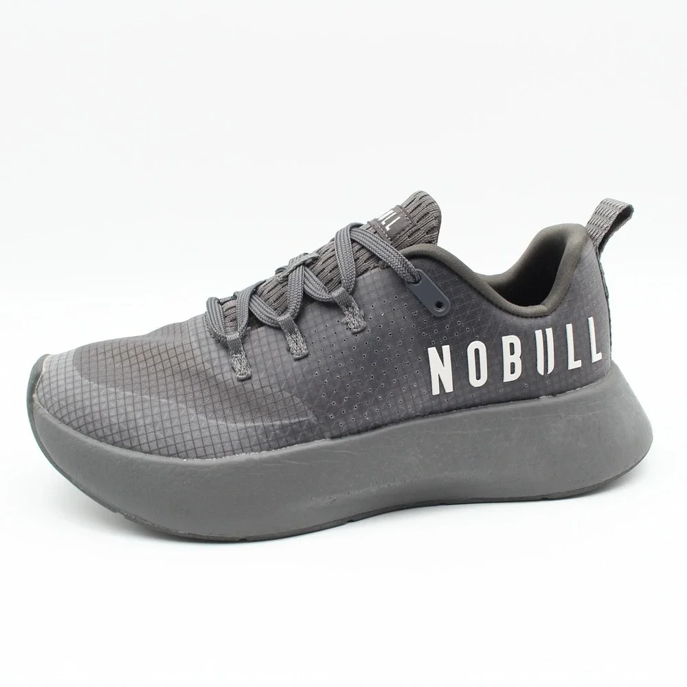 NOBULL Ripstop Runner Translucent Running Shoes Womens Size 8 Gray Lace Up